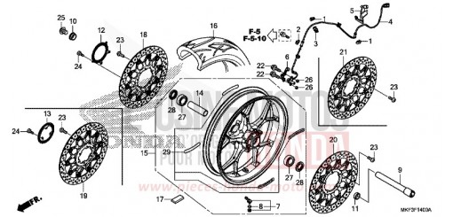 FRONT WHEEL CBR1000RAJ de 2018